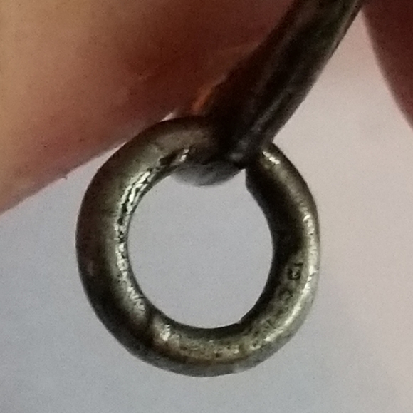 Vintage key pendant SOSY skeleton key steampunk charm silver tone heart - Picture 9 of 12